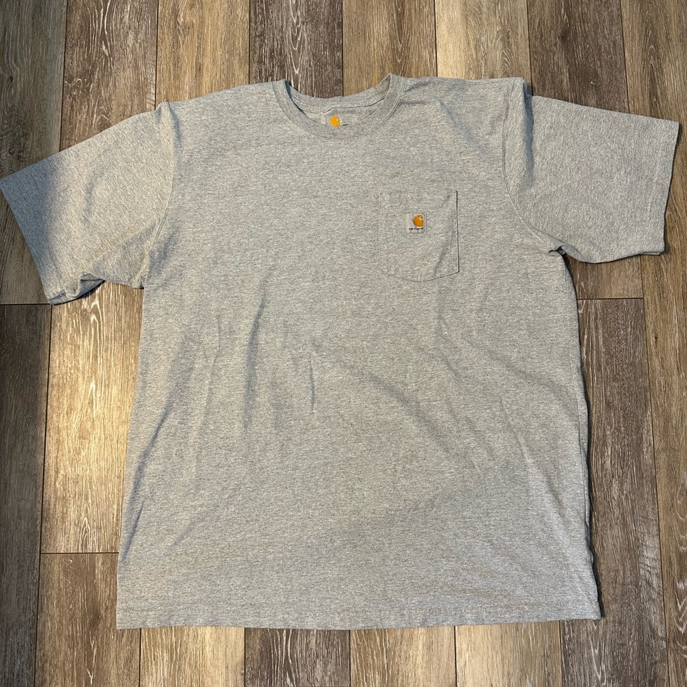 Carhartt Gray Short Sleeve Men's Tee With Pocket